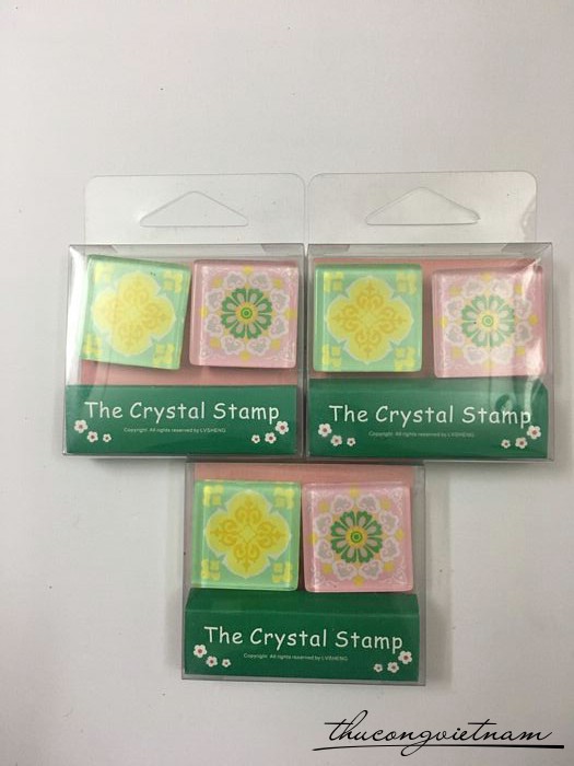 Con dấu Glass magnet hoa văn 7